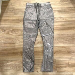 Express skinny high rise metallic pants size 6